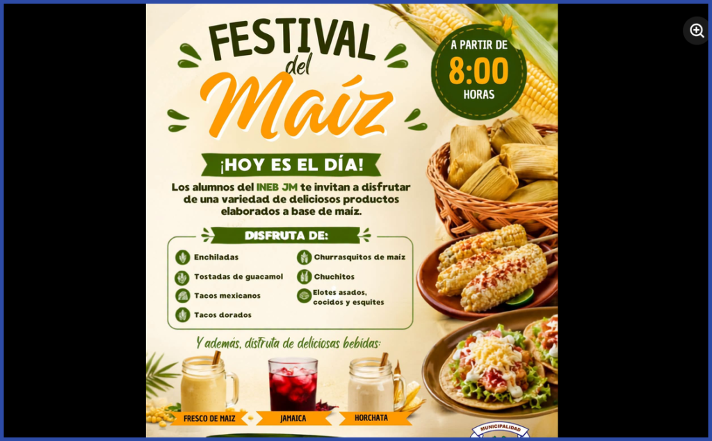 “Festival del Maíz: tradición que nos une” 🌽💙